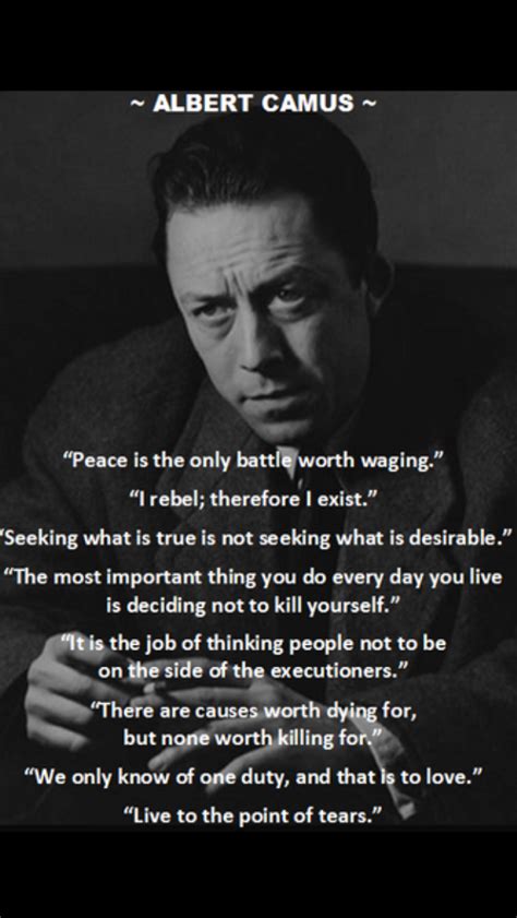 Albert Camus Quote With Black And White Photo