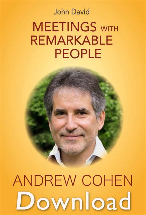 Andrew Cohen Meetings With Remarkable People Spiritual Books