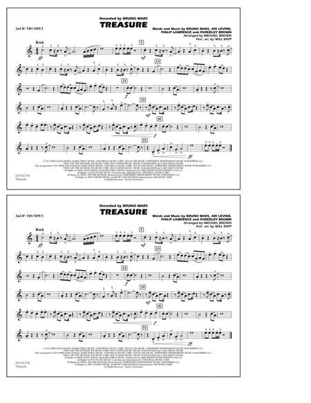 Treasure 2nd Bb Trumpet By Bruno Mars Bruno Mars Digital Sheet