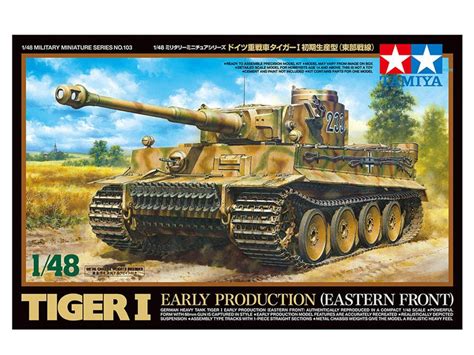 148 Tamiya Tiger I Tank Early Production Eastern Front Plastic Model