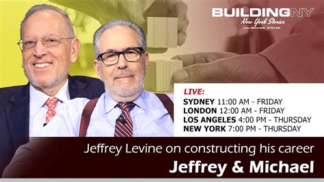 Watch Live Jeffrey Levine On Constructing His Career Jeffrey Levine