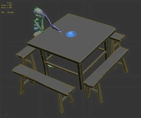 Artstation Tables And Chairs Combination Game Assets