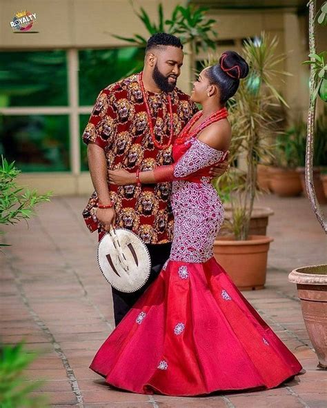 Isiagu Style Combinations For Couples Igbo Traditional Wedding