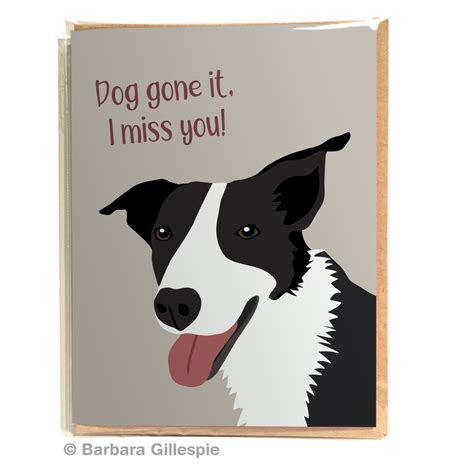 Dog Gone It Card Miss You Card Friendship Card Keep In Etsy