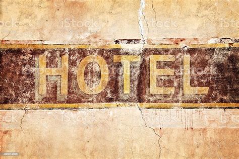 Old Vintage Hotel Sign Painted On A Wall Stock Photo Download Image
