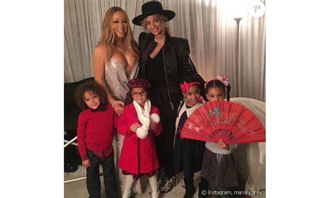 Mariah Carey Et Ses Jumeaux Monroe Et Moroccan Posent Avec Beyoncé Et