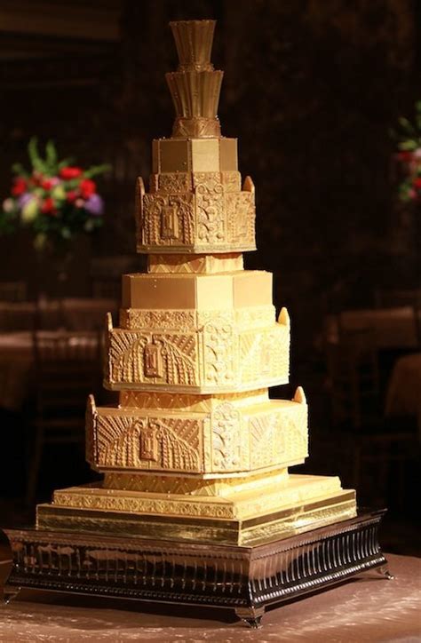 Art Nouveau Cake Gold Silver Deco Weddings