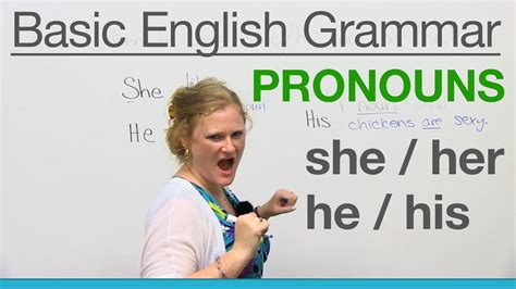 basic english grammar pronouns she her he his youtube