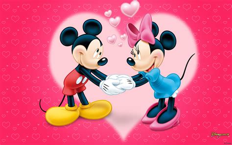 Wallpaper Mickey Mouse Walt Disney Mickey And Minnie Love Couple