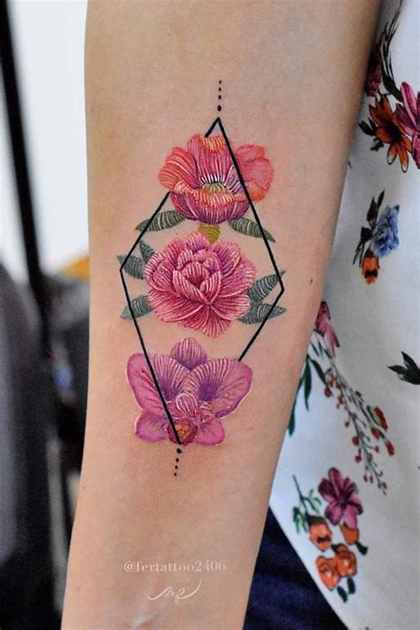 32 Stunning Embroidery Tattoo Ideas That Even Your Grandmother Will