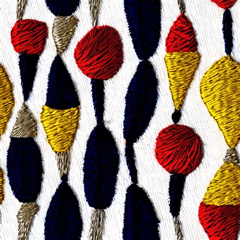 Red Yellow Blue Black White Lines Embroidery · Creative Fabrica
