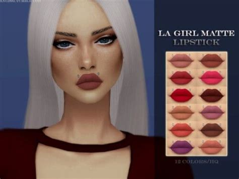 La Girl Matte Lipstick By Angissi For The Sims 4 Makeup Cc Sims 4 Cc