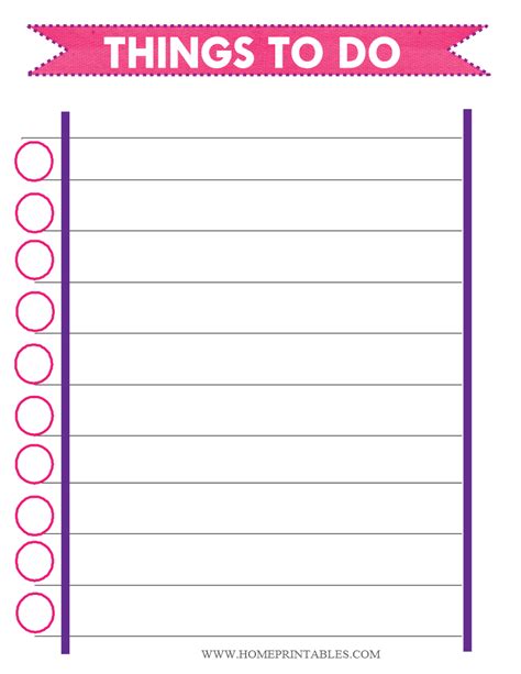 Free Printable To Do List Planner Printables Free List Template To