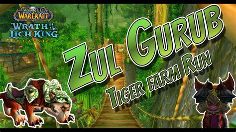 Zul Gurub Tiger Farm Run WoW YouTube