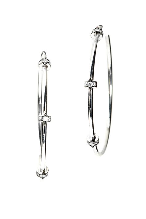 sylva and cie white gold diamond hoops mitchell stores