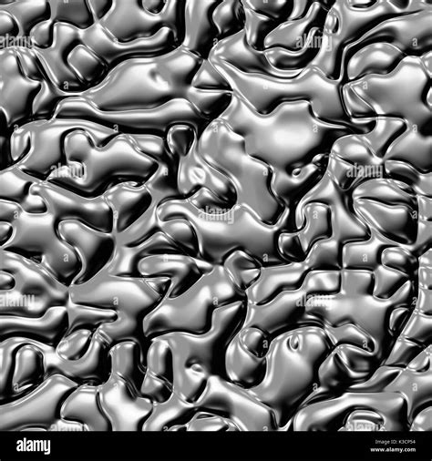 Seamless Texture Of Liquid Metal Colorful Psychedelic Background Made