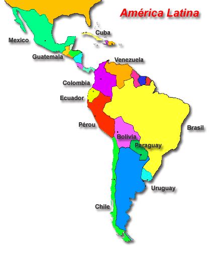 Mapa De Am Rica Latina Con Todos Sus Paises