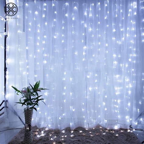 Luxtrada Window Curtain Fairy Lights 300 Led 8 Modes Usb String Hanging