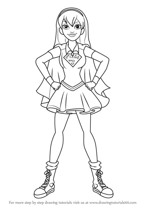 Learn How To Draw Supergirl From Dc Super Hero Girls Dc Super Hero