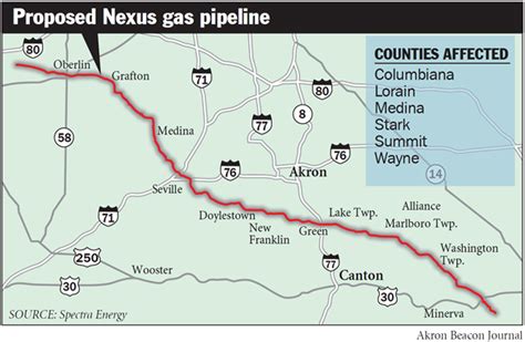 Oh Route Of Proposed Nexus Gas Pipeline Revealed Marcellus Drilling