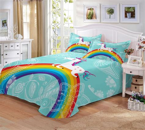 Colorful Rainbow Unicorn Bedding Set Unilovers