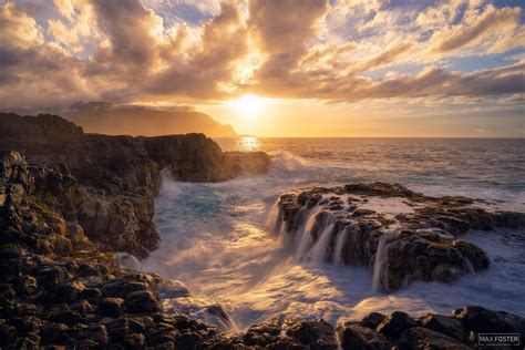 Water Ballet Amazing Sunset On Hawaii Oc 1600x1067 Nature