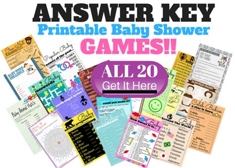 Custom baby clothes & gifts | personalized babies answer key all 20 games | Free printable baby shower games ...