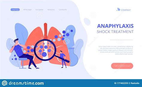 Anaphylaxis Concept Landing Page Vector Illustration Cartoondealer