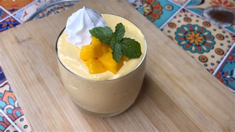 Only 3 Ingredient Mango Mousse Recipe In 15 Minutes Youtube