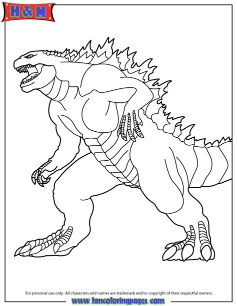 Godzilla coloring page from godzilla category. Recreational break 10 Godzilla coloring pages and pictures - Print Color Craft