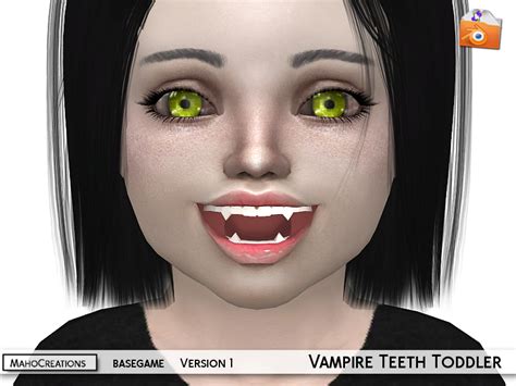 The Sims Resource Vampire Teeth Toddlers V1