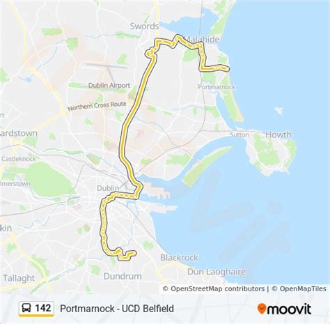 142 Route Time Schedules Stops And Maps University College Of Dublin