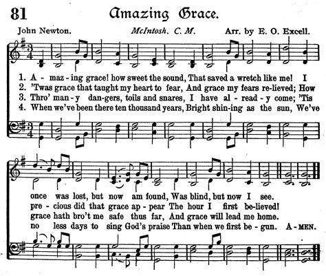 9 Best Images Of Amazing Grace Chords To Words With Printable Amazing