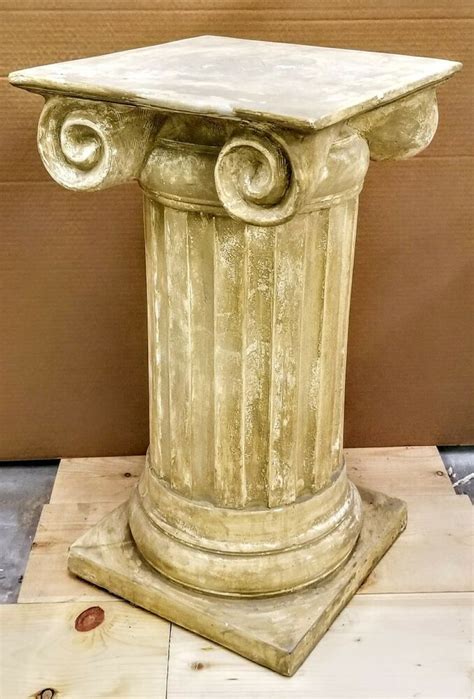 Classic Greek Roman Column Pedestal Ionic Square Style Fluted Home
