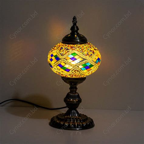 Tl63 9 Multi Color Glass Design Mosaic Turkish Table Lamp Cynor