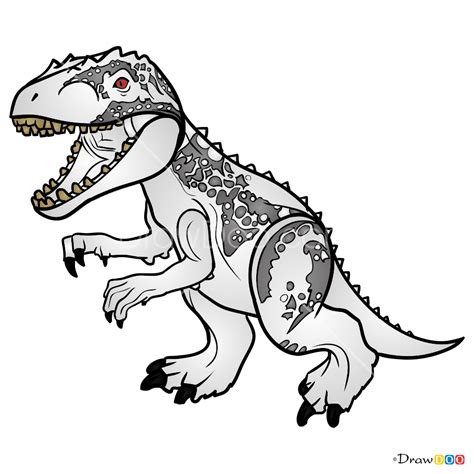 Indominus Rex Lego Jurassic World Libro Para Colorear Imagen Png My