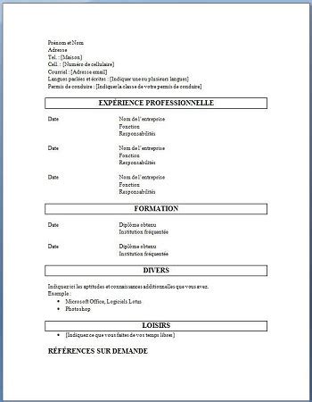 Zety's cv template guides are the concierge you dream of being. modele de cv vierge word
