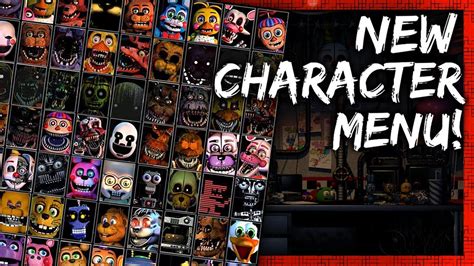 ALL THE ANIMATRONICS IN ULTIMATE CUSTOM NIGHT New Characters Roster YouTube