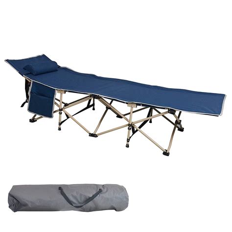 Outdoor Heavy Duty Folding Cots For Camp With Pillow And Carry Bag