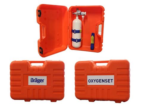 Dräger Oxygen Case Excl 2 Liter Cylinder Cw Pin Index Adjustable