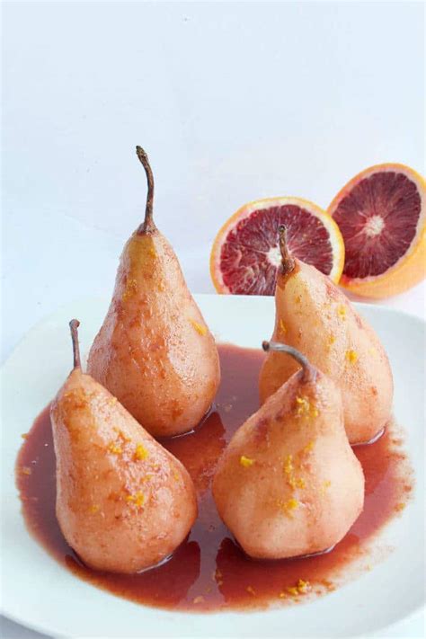 Blood Orange Poached Pears Vegan Gluten Free