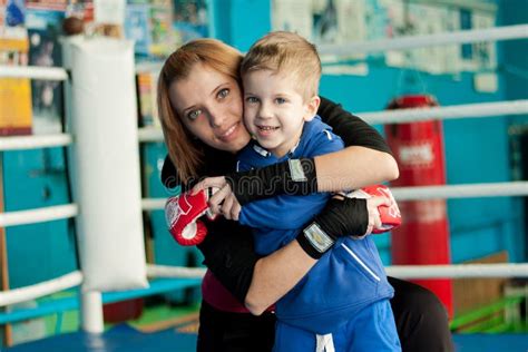 Mother And Son In The Boxing Ring Stock Image Image 30602991