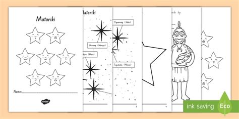 Matariki Activity Book Star Shaped Booklet Teacher Made