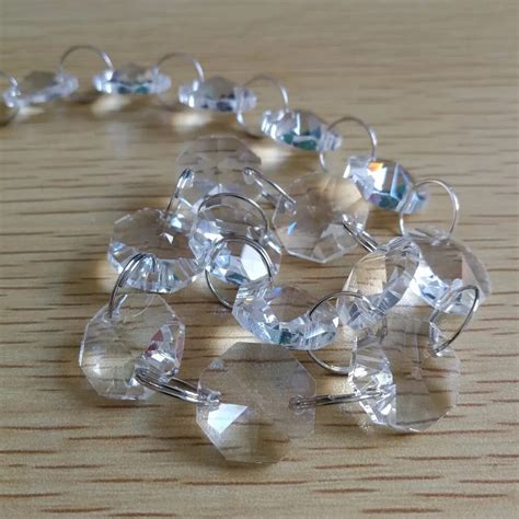 10meters Clear K9 Glass Beads Strands Wedding Decor Garland Iridescent