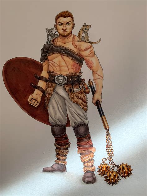 [Art] Captain Aragog the Human Barbarian : DnD