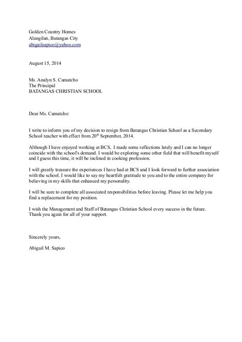 How do i write a letter of resignation uk. Resignation Letter For Principal - Sample Resignation Letter