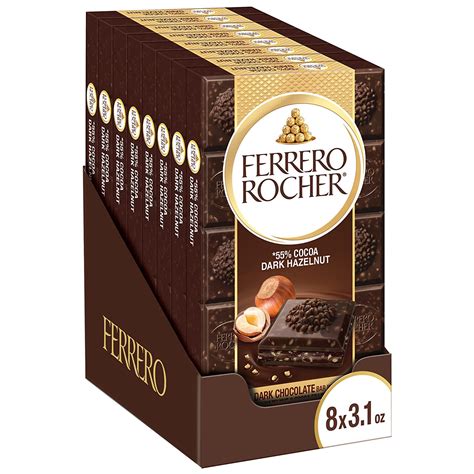 Amazon Com Ferrero Rocher Premium Chocolate Bars Pack Dark