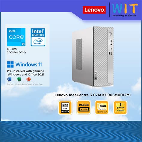 Lenovo Ideacentre 3 07iab7 90sm0012mi 90sm0030mi Intel Core I3