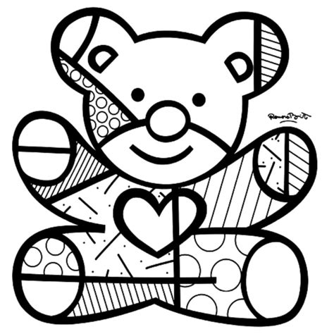 Romero Britto Art History Printable Coloring Sheet Coloring Page My