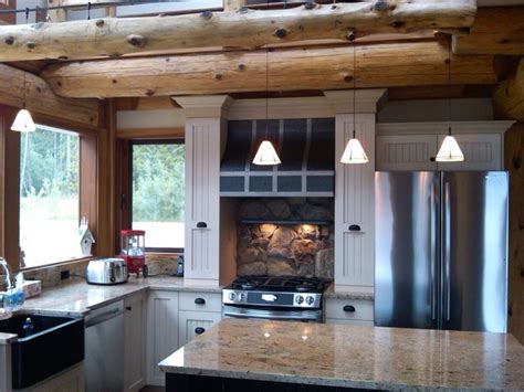 With several unique designs to choose from our ceiling light fixtures are sure to exceed your expectations. Kitchen ideas for log homes rustic-kitchen